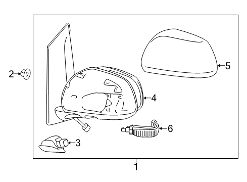 2012 Toyota Sienna Outside Mirrors Diagram