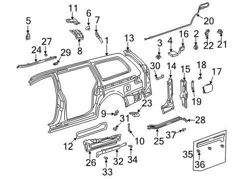 2000 Toyota Sienna Fuel Door Diagram