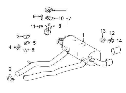 2025 Toyota GR Supra Exhaust Components Diagram