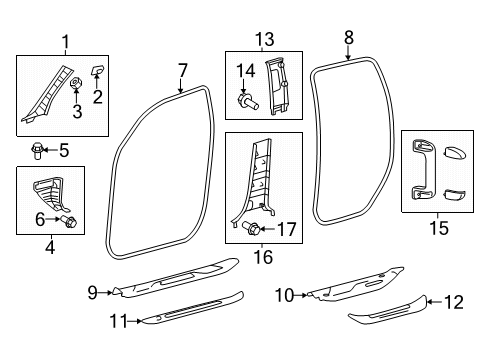 2025 Toyota Tacoma Interior Trim - Cab Diagram