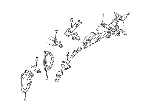 2010 Toyota Avalon Steering Column Assembly Diagram