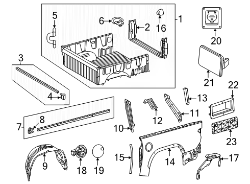 2025 Toyota Tacoma Front & Side Panels Diagram
