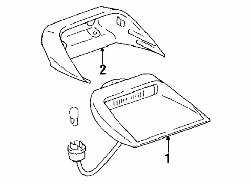 1992 Toyota Paseo High Mount Lamps Diagram