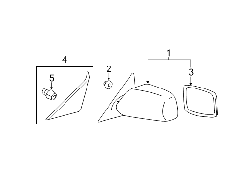 2008 Toyota Camry Mirror Assembly, Rear Outer Driver Side PRIMER Diagram for 87940-06925