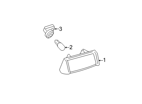 2009 Toyota Camry License Lamps - Headlights Diagram 3 - Thumbnail