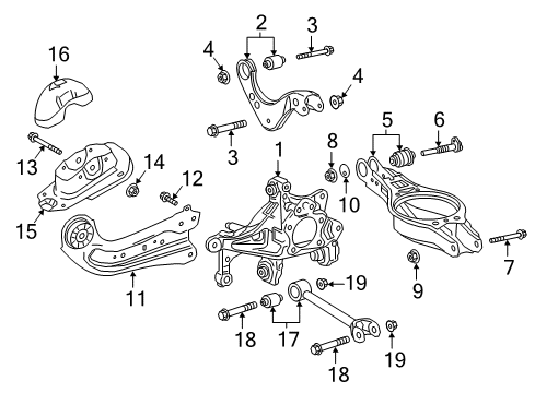 2023 Toyota Camry Rear Suspension Components Diagram