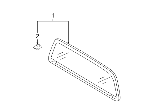 2010 Toyota Tundra Glass & Hardware - Back Glass Diagram