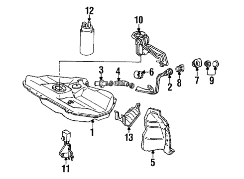 1992 Toyota Paseo Fuel Supply Diagram