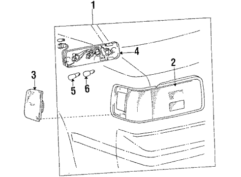 1988 Toyota Celica High Mount Lamps Diagram