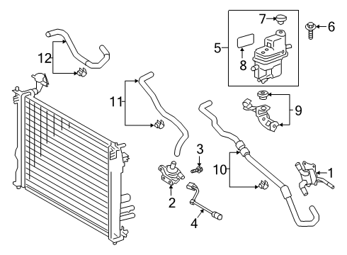 2022 Toyota Avalon Inverter Cooling Components Diagram