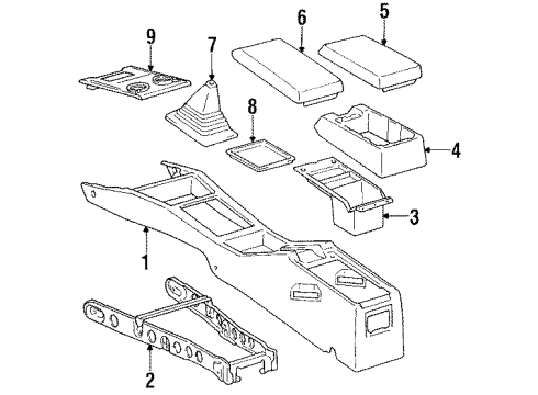 1989 Toyota Camry Console Diagram