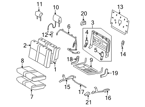 2016 Toyota Sequoia Third Row Seats Diagram 3 - Thumbnail