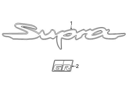 2025 Toyota GR Supra Exterior Trim - Rear Bumper Diagram