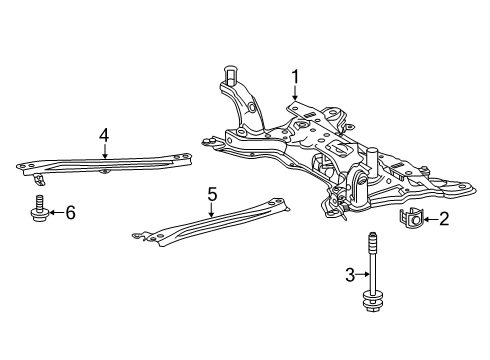 2025 Toyota Corolla Suspension Mounting - Front Diagram 2 - Thumbnail