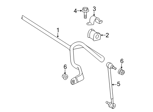 2019 Toyota Avalon Stabilizer Bar & Components Diagram