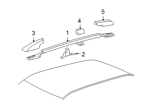 2007 Toyota Highlander Center Cover, Passenger Side Diagram for 63495-48010