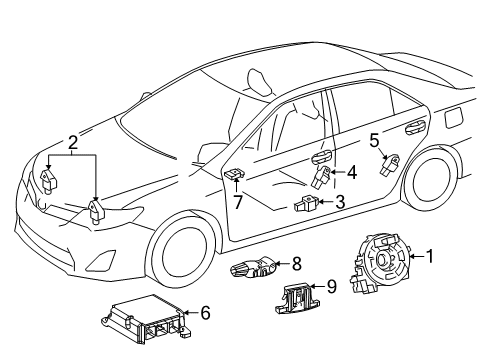 2018 Toyota Camry Supplemental Restraint System Diagram 6 - Thumbnail
