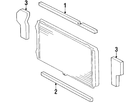 1989 Toyota Van Radiator & Components Diagram