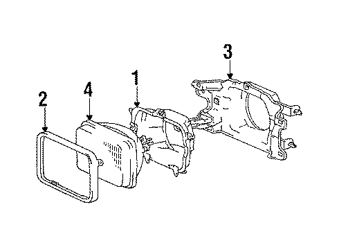 1987 Toyota Corolla Headlamps Diagram