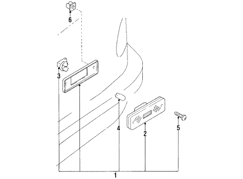 1989 Toyota Corolla Side Marker Lamps Diagram