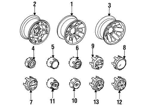 1992 Toyota 4Runner Wheels Diagram
