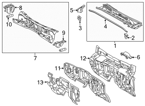 2024 Toyota 4Runner Cowl Diagram