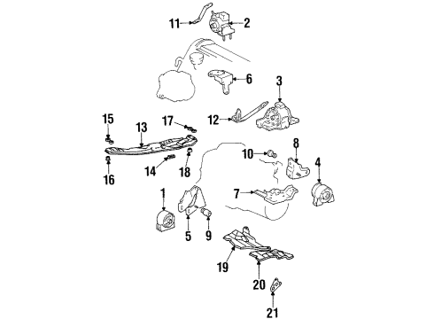 1990 Toyota Camry Engine Mounting Diagram 2 - Thumbnail