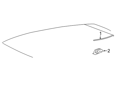 2025 Toyota Highlander Exterior Trim - Roof Diagram