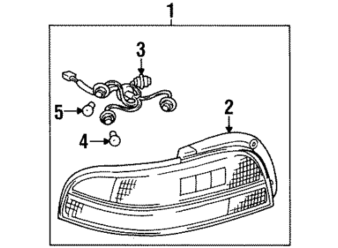 1995 Toyota Avalon Lens, Driver Side Diagram for 81561-AC010