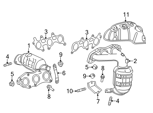 2011 Toyota Sienna Exhaust Manifold Diagram