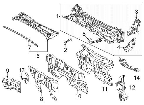 2025 Toyota Crown Signia Cowl Diagram