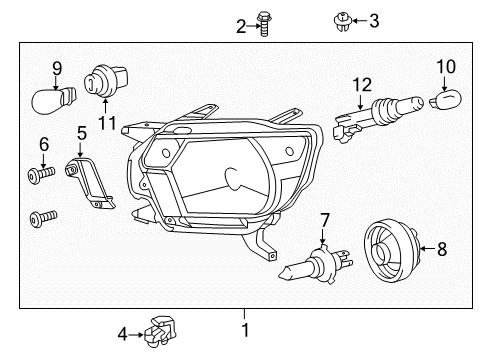2013 Toyota Tacoma Bulbs Diagram