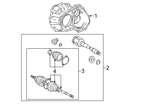 2019 Toyota Sienna Carrier & Front Axles Diagram