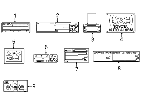 2025 Toyota Tundra Information Labels Diagram