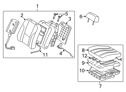 2003 Toyota Avalon Front Seat Components Diagram