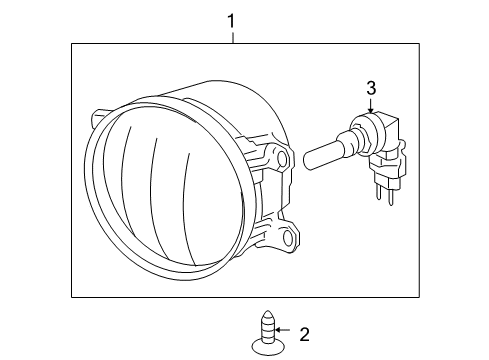 2010 Toyota Corolla Fog Lamp Assembly, Passenger Side Diagram for 81210-06071