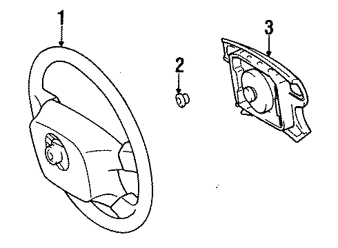 1997 Toyota Tercel Steering Wheel & Trim Diagram