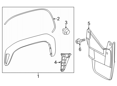 2025 Toyota Tacoma Exterior Trim - Fender Diagram