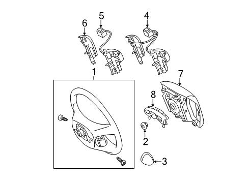 2010 Toyota Camry Steering Wheel & Trim Diagram 2 - Thumbnail