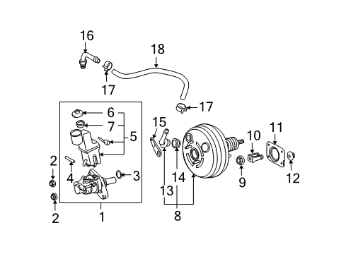 2004 Toyota Highlander Dash Panel Components Diagram