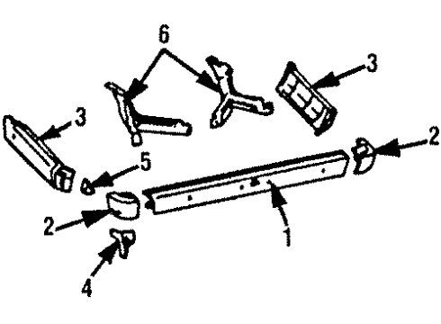 1987 Toyota 4Runner Bumper Assembly - Rear Diagram