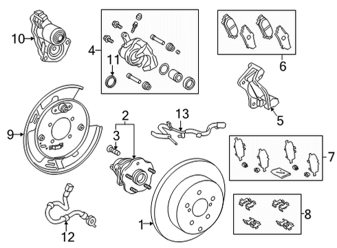 2024 Toyota Highlander Rear Brakes Diagram