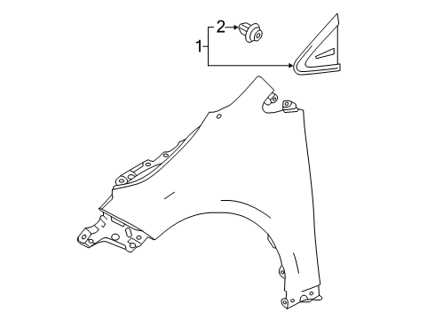 2025 Toyota Corolla Exterior Trim - Fender Diagram 2 - Thumbnail