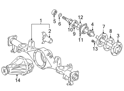 1999 Toyota 4Runner Axle Housing - Rear Diagram
