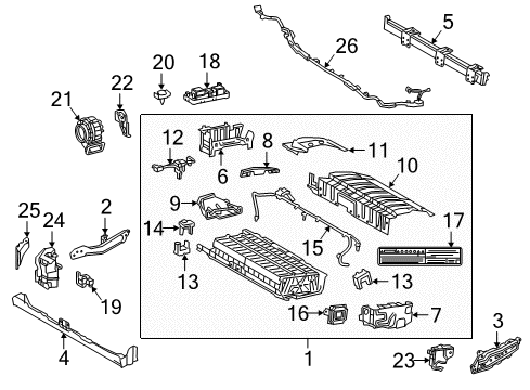 2018 Toyota Camry Battery Assembly, HV Supply Diagram for G9510-33111