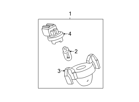 2001 Toyota Tundra License Lamp, Rear Diagram for 81270-89127