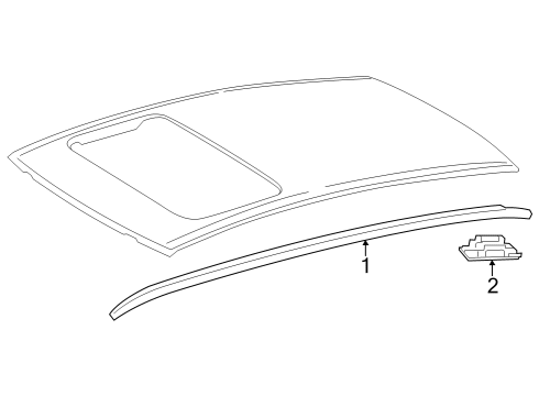 2025 Toyota Crown Exterior Trim - Roof Diagram