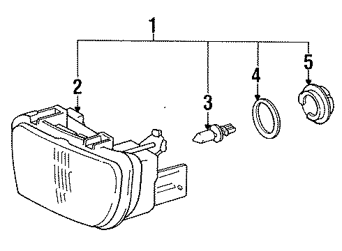 1994 Toyota MR2 Bulbs Diagram