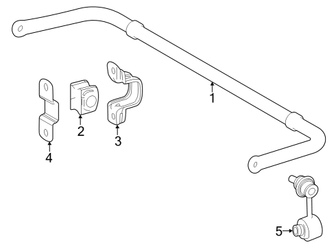2024 Toyota bZ4X Stabilizer Bar & Components Diagram 2 - Thumbnail