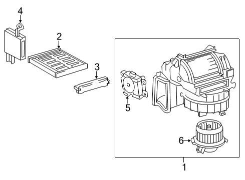 2013 Toyota Camry Blower Motor & Fan Diagram 2 - Thumbnail